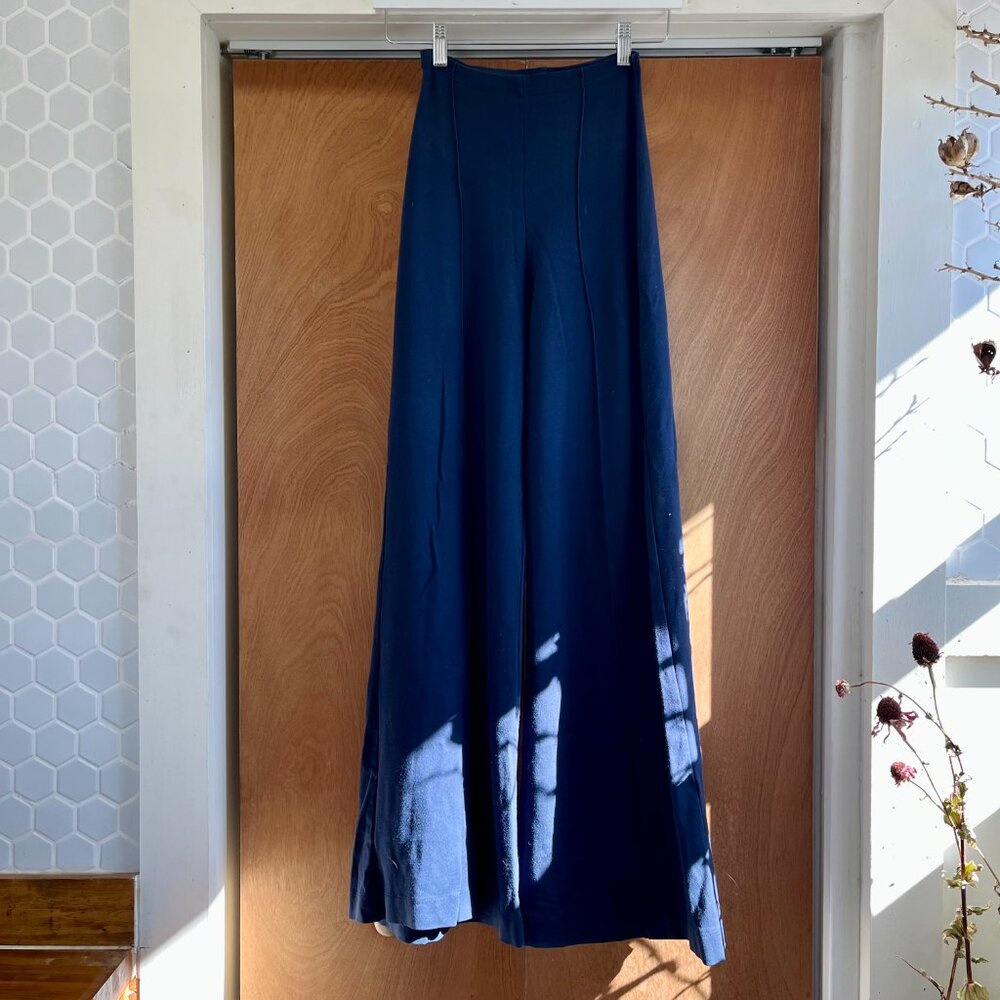 Ripley Radar Ponte Knit Wide Leg Pant | size 1 / XS | NAVY